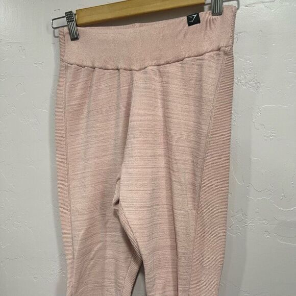 Gymshark Time Out Ribbed Knit Jogger Pink Blush, small - Picture 2 of 7